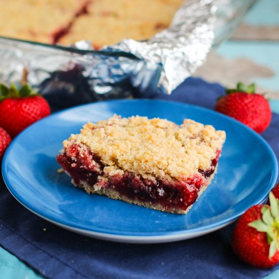 Strawberry Crumb Bars