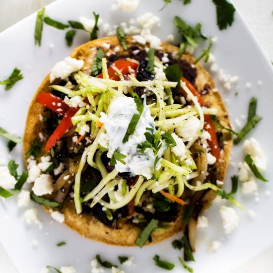 Black Bean and Quinoa Tostadas