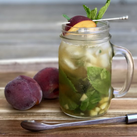 A Fresh Peach Mint Julep