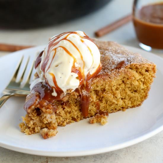 Pumpkin Snickerdoodle Skillet Cookie