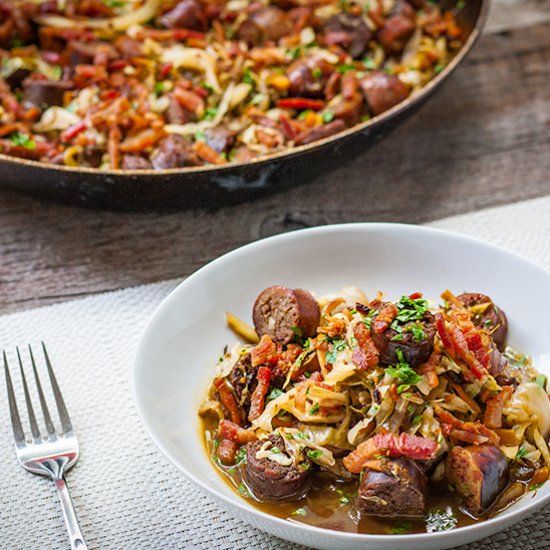 Paleo Sausage and Stovetop Slaw