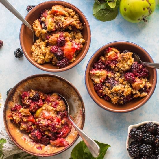 Apple & Blackberry Crumble