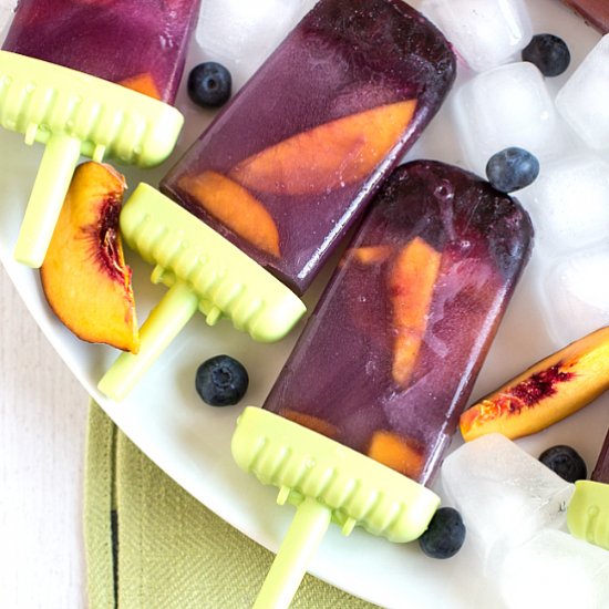 Blueberry and Peach Ice Lollies