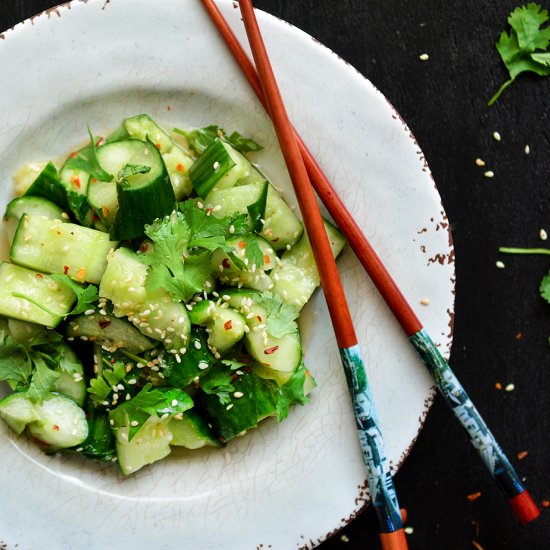 Smashed Cucumber Salad