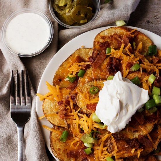 Loaded Baked Potato Nachos