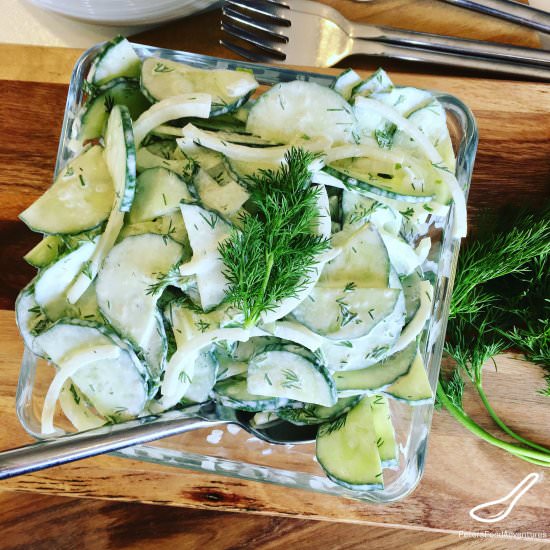 Creamy Cucumber Salad with Dill