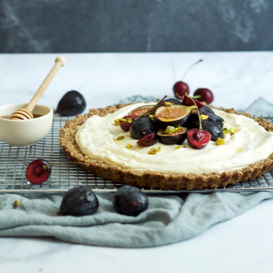 Fig + Cherry Maple Mascarpone Tart