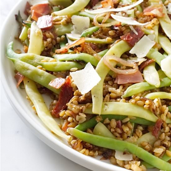 Beans with Pancetta and Farro