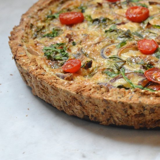 Flourless Cheese & Onion Quiche