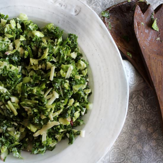 Kale and Brussels Sprout Salad