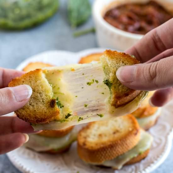 Mini Pesto Grilled Cheese