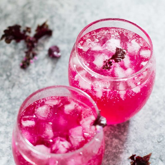 Japanese red Shiso juice