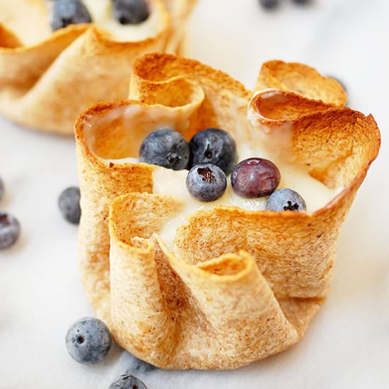 Tortilla fruit tarts