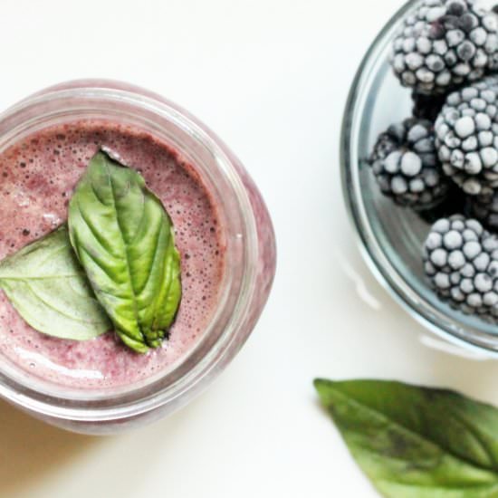 Blackberry Basil Smoothie