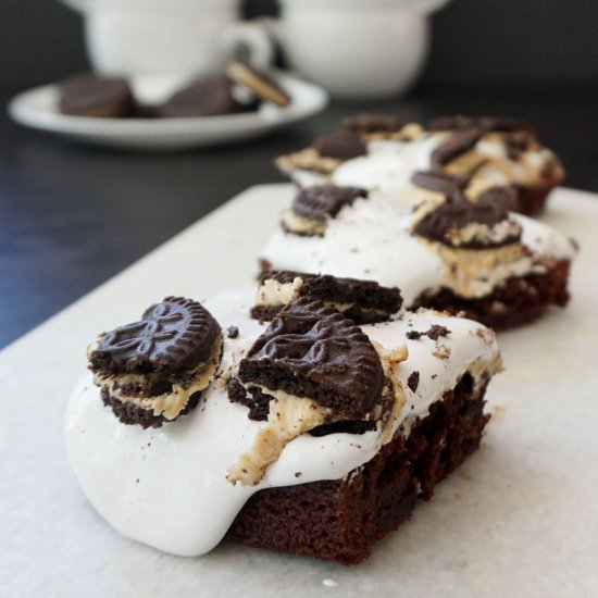 Mocha cookie brownies