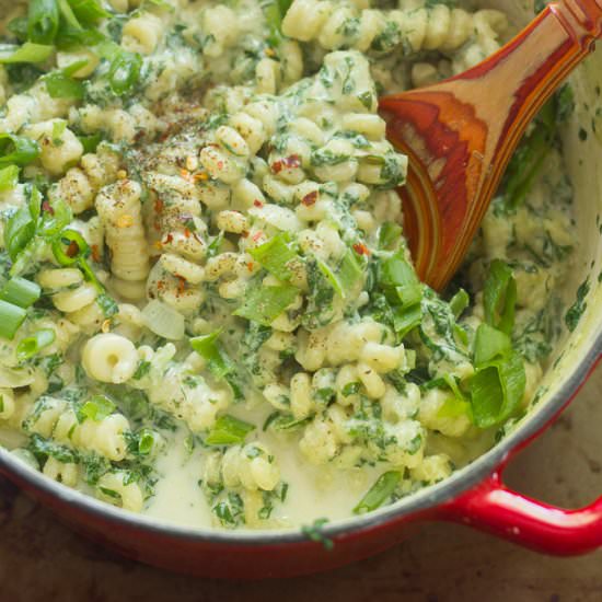 Creamy Vegan Spinach Pasta