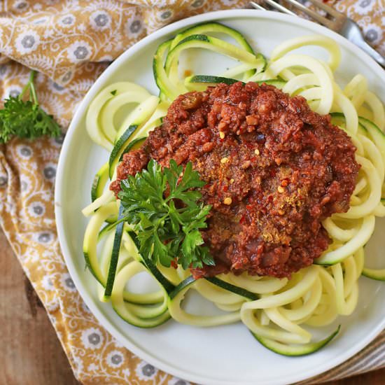 Vegan Mushroom Bolognese