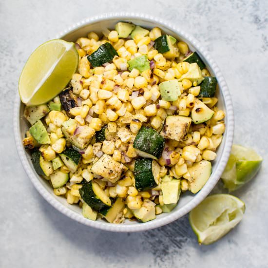 Grilled Corn and Zucchini Salad