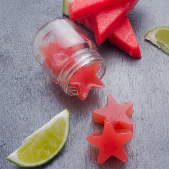 Healthier Watermelon Gummy Shots