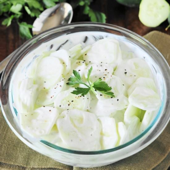 Cucumbers in Sour Cream