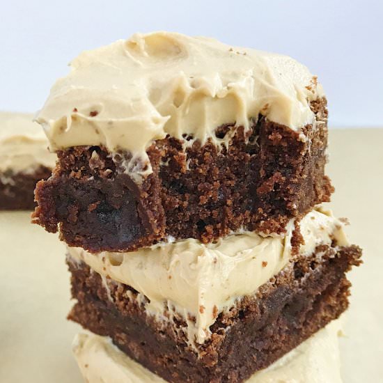 Mocha Brownies with Coffee Frosting