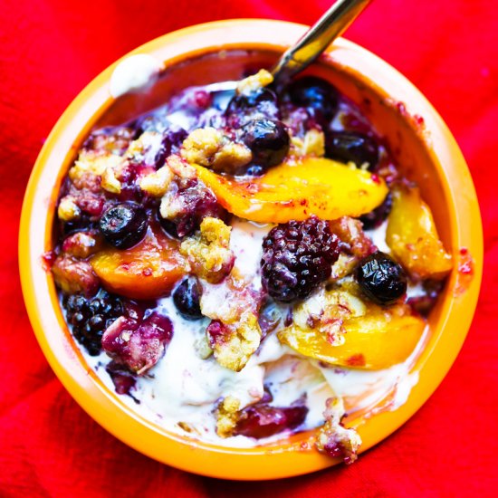 Peach Blueberry Crisp