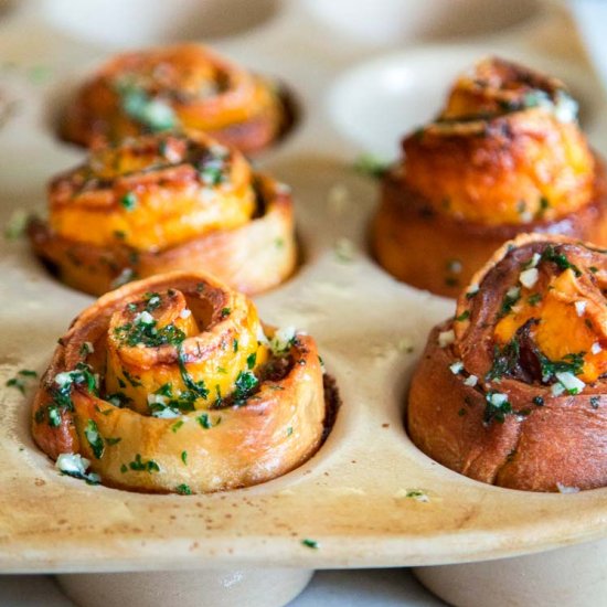 Roast Beef Cheddar Muffins