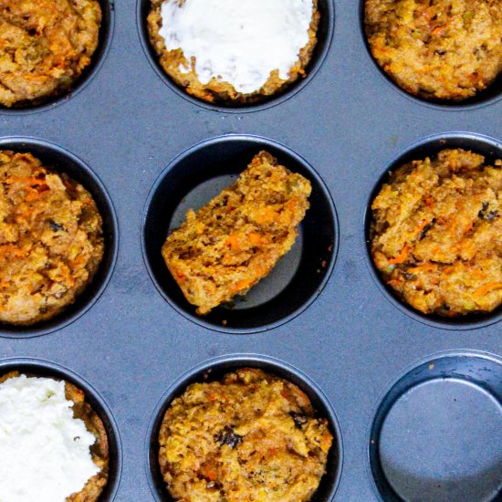 Healthy Carrot Cake Muffins