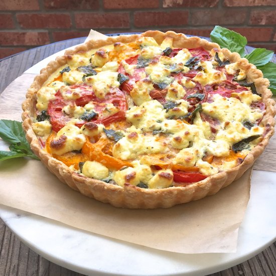 Heirloom Tomato-Goat Cheese Tart