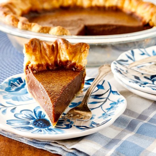 Chocolate Caramel Buttermilk Pie