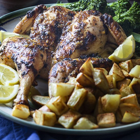 French grilled whole chicken