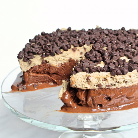 Vegan Cookie Dough Nice Cream Cake