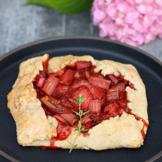 Paleo-ish Strawberry Thyme Galette