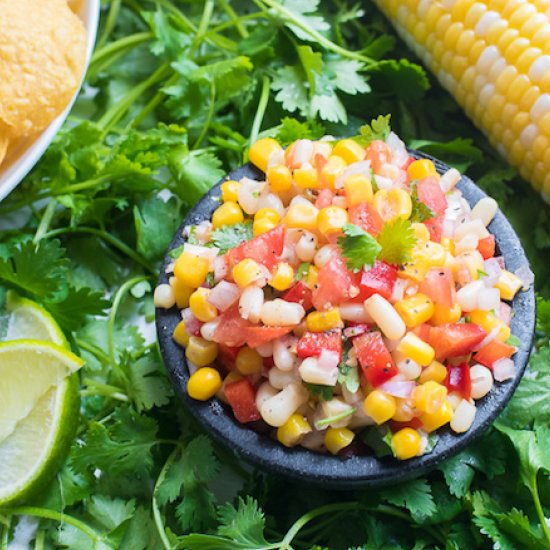 Raw Organic Sweet Corn Salsa