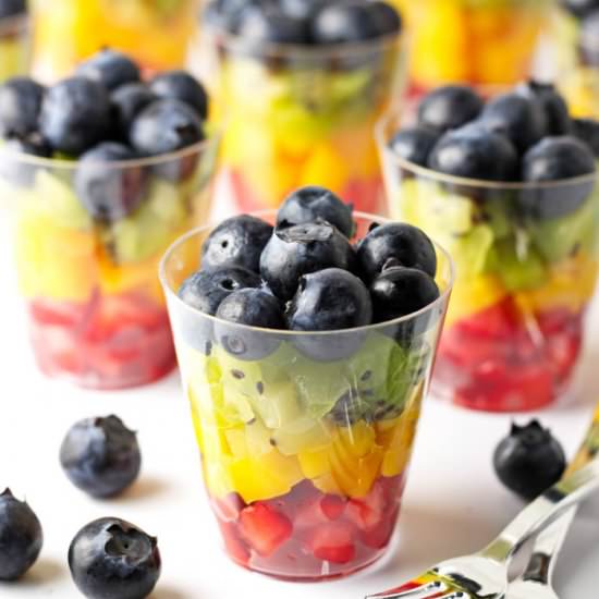 rainbow fruit cups