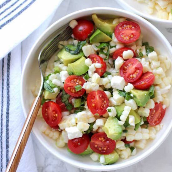 Corn Salad with Tomato and Avocado