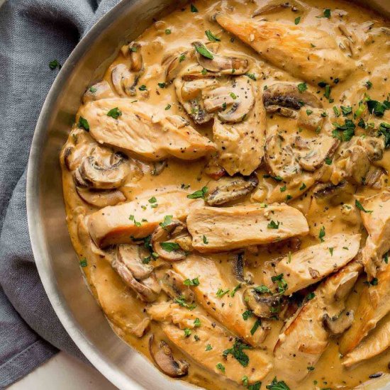 Chicken Marsala with Mascarpone