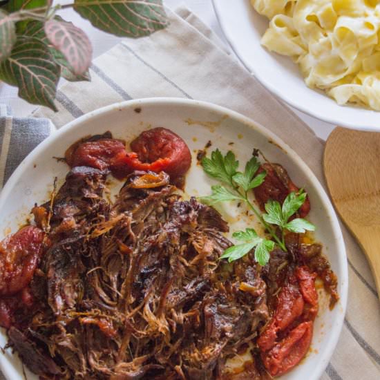 Beef Creole with Papperdale Pasta