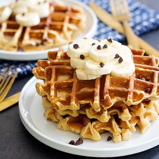 Peanut Butter Chocolate Chip Waffle