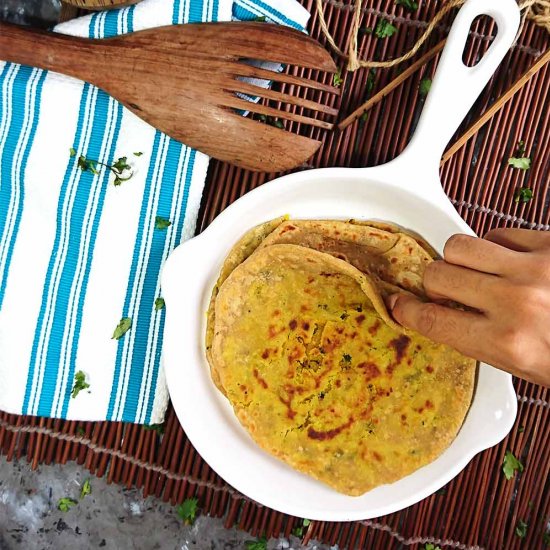 Moong Dal Stuffed Paratha