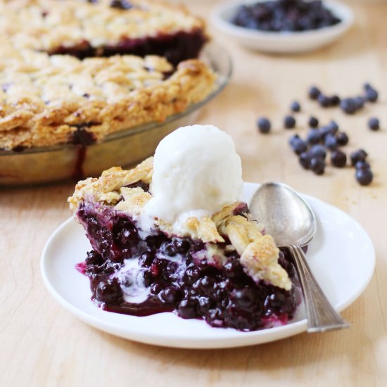 Wild Blueberry Pie