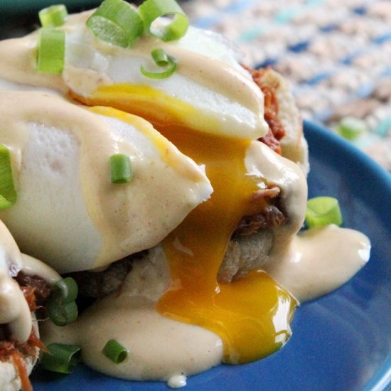 BBQ Pulled Pork Eggs Benedict