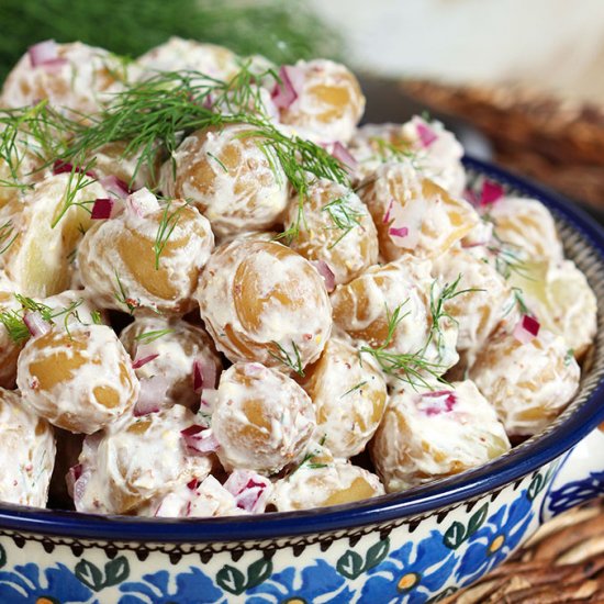 Goat Cheese Dill Potato Salad