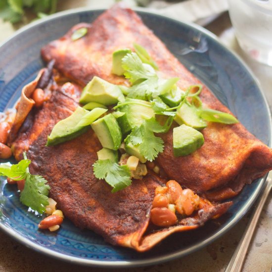 Vegan Slow Cooker Enchiladas