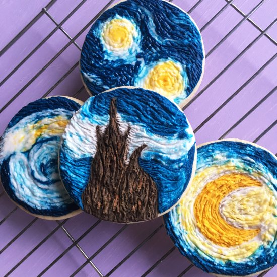 The Starry Night – Van Gogh Cookies