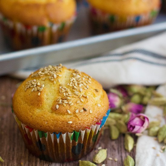 Persian Cardamom Muffins – Cake Yazdi