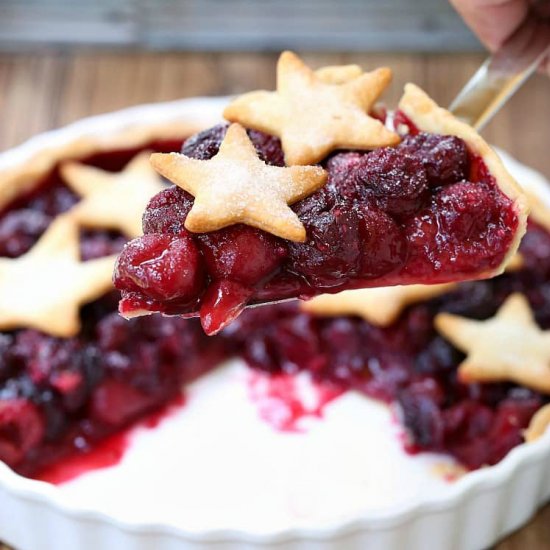 Bourbon Soaked Cherry Pie