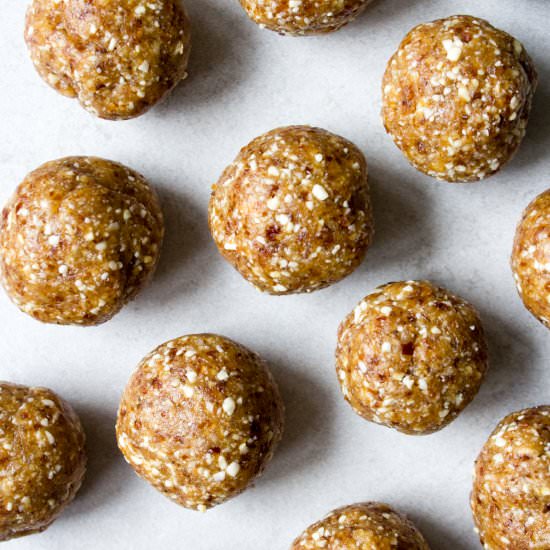 Toasted Coconut Caramel Date Balls