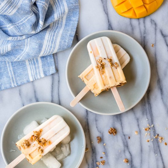 Vanilla Mango Breakfast Popsicles