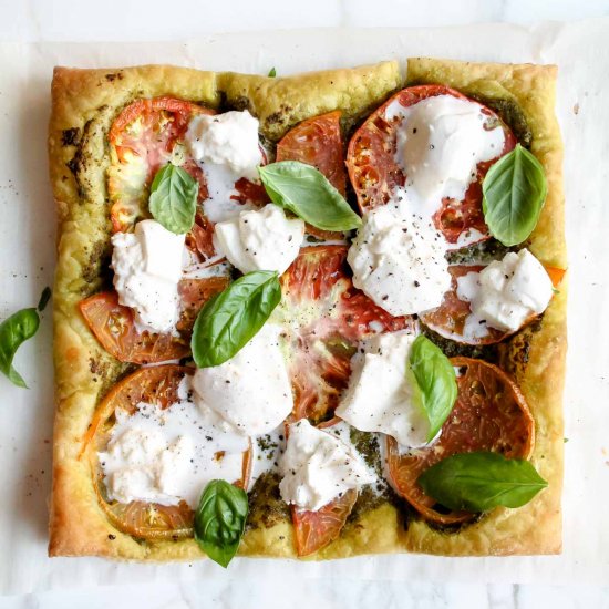 Heirloom Tomato & Burrata Tart